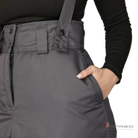 Брюки женские утеплённые "Онега" серые