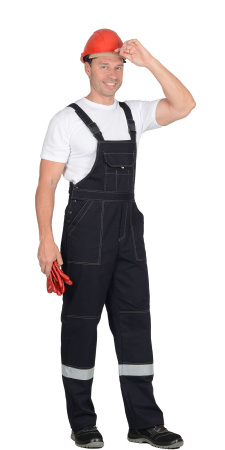 Костюм "ТРОЯ": куртка, полукомбинезон синий с СОП (100% узбекская саржа)