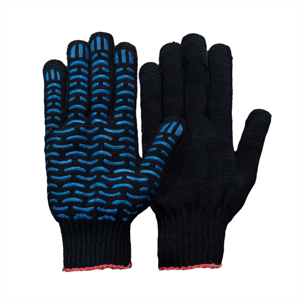 Перчатки п/ш двойные с ПВХ (волна) 53В