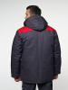 Куртка мужская зимняя Кур703 ткань Твил, цвет темно-серый с красным