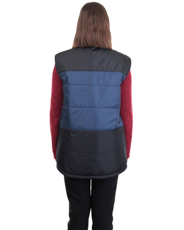 Жилет "ЕВРОНИКА" утеплённый синий с черным  (ЧЗ)