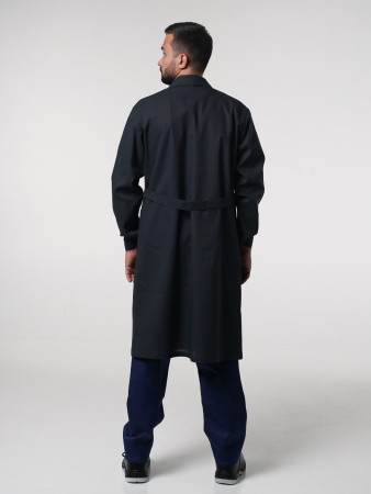 Халат рабочий мужской №200 черный, ткань Бязь