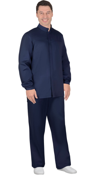 Костюм "СИЦИЛИЯ" мужской: куртка, брюки, темно-синий тк. Медикал (ЧЗ)