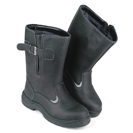 Сапоги кожаные мод. 19РНМ-1 ПУ/НИТРИЛ, КП, шерстин