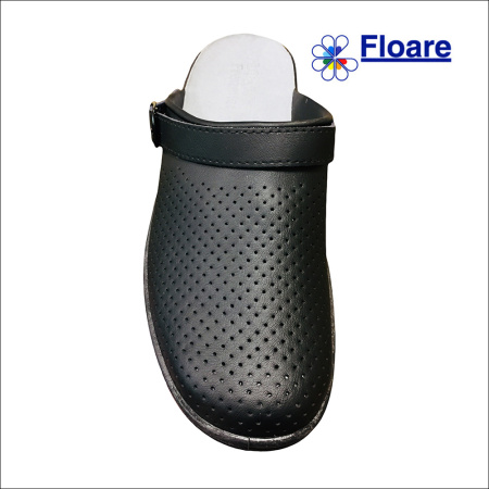 Сабо мужские, черные, арт. 95370105 ИОНЕЛ нат. кожа, нат. подпяточник Молдшуз