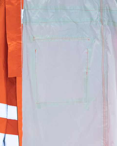 Плащ влагозащитный сигнальный с СОП SIRIUS Профи (225 гр/м2) оранжевый (ЧЗ)