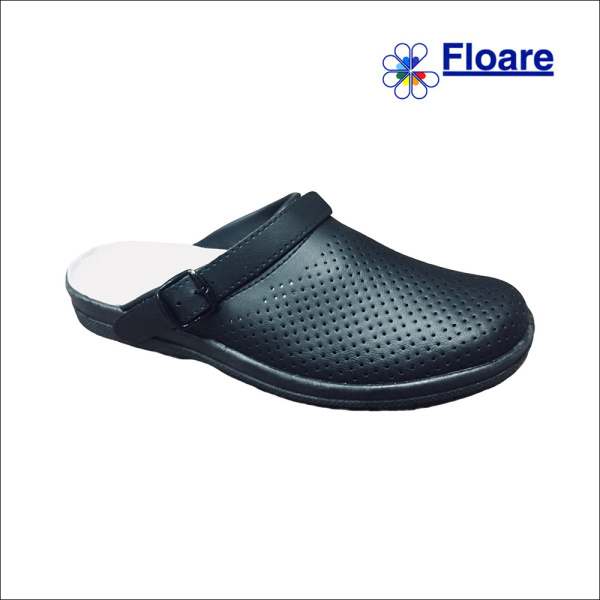 Сабо мужские, черные, арт. 95370105 ИОНЕЛ нат. кожа, нат. подпяточник Молдшуз