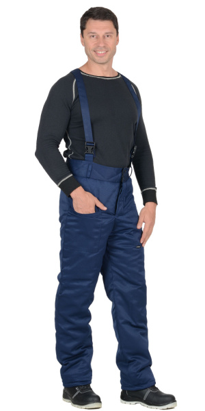 Брюки зимние универсальные (смесовая) тёмно-синие тк. Гретта (ЧЗ)