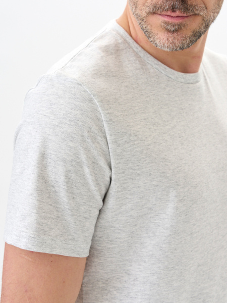 Футболки МУЖСКИЕ трикотажные (состав: 100% х/б); плотность 180 гр/м² (Меланж светло-серый)