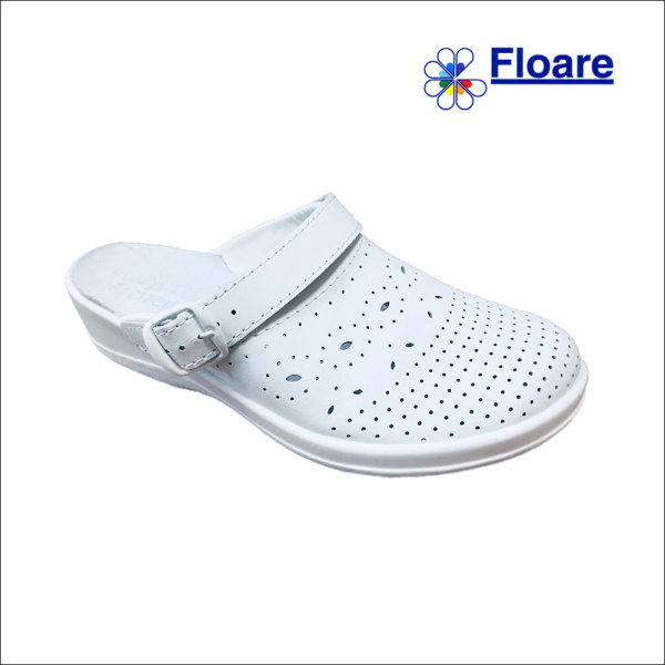 Сабо женские, белые, с ремешком арт. 69510508, ЛЕРА иск. кожа, нетканный материал стелька, с рисунком Молдшуз