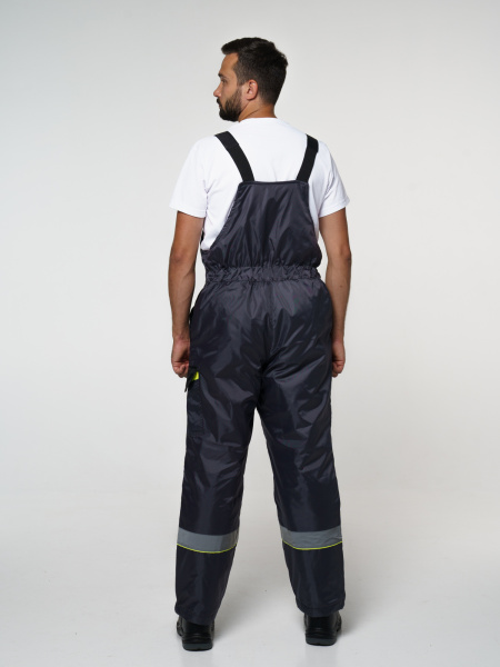 Костюм "ХОВАРД":зим.куртка дл.,п/к,т.-серый с черн. и лимон.отд. и СОП тк. Оксфорд (ЧЗ)