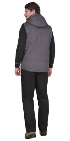 Жилет "ЗОДИАК" т.серый (оттенок "Баклажан") тк. Дюспо (ЧЗ)