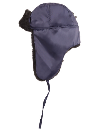 Шапка-ушанка "ЛЮКС" синяя (тк. Оксфорд)