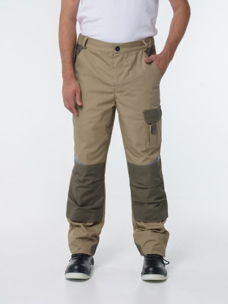 Брюки рабочие мужские №116 бежевый, хаки, СОП ткань Канвас