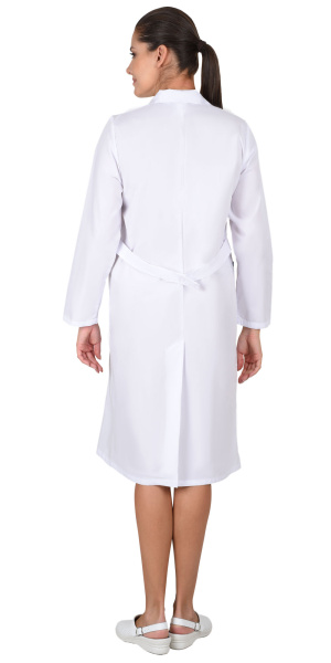 Халат "Лиза" женский белый с бирюзовым (ЧЗ)