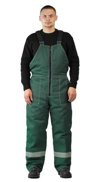 Костюм зимний "ВЬЮГА" куртка/полукомб. цвет: т.зелёный/жёлтый URSUS (ЧЗ)