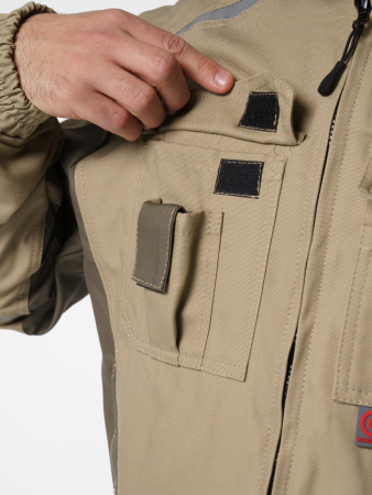 Куртка рабочая мужская №116 цвет бежевый, хаки,  ткань Канвас