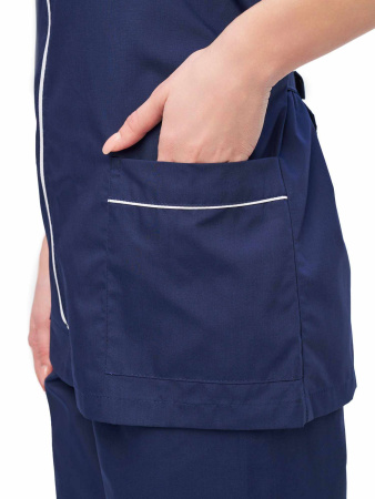 Костюм женский "Глория" т-синий с белым